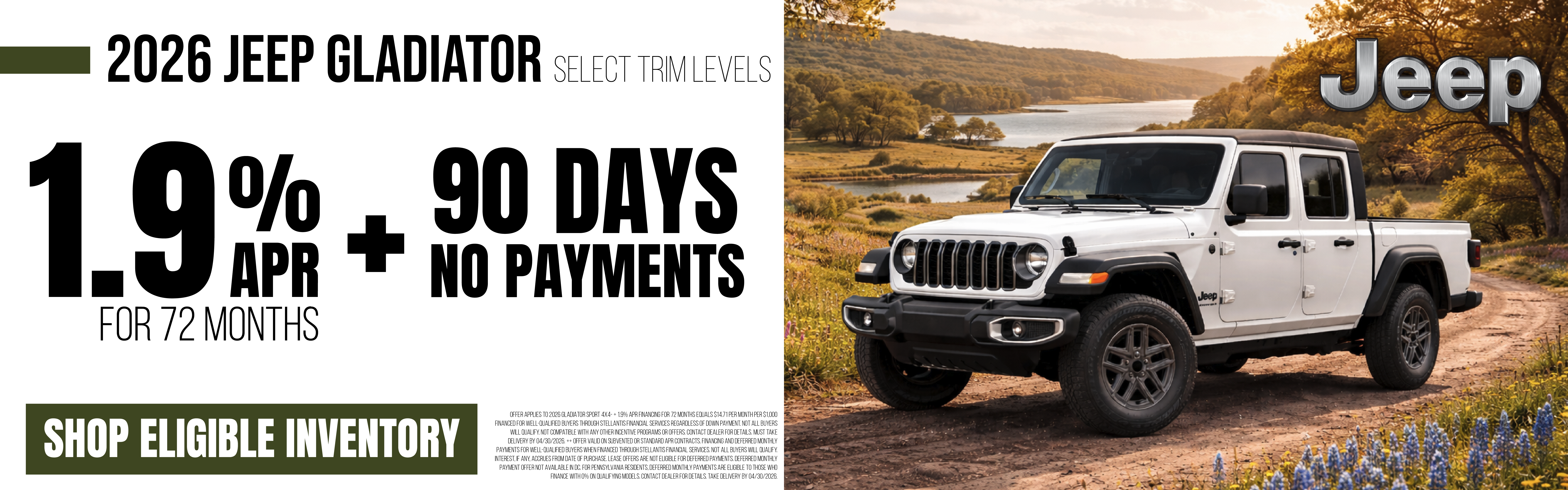 Shop 2026 Jeep Gladiator Inventory