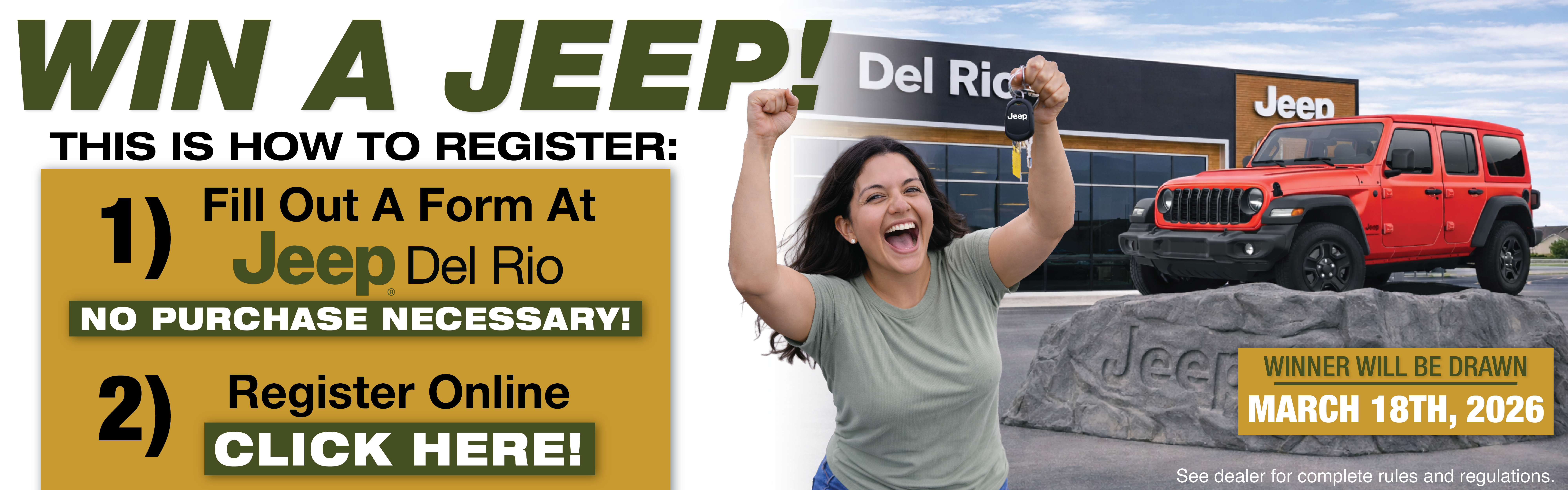 Win a 2025 Jeep Wrangler!